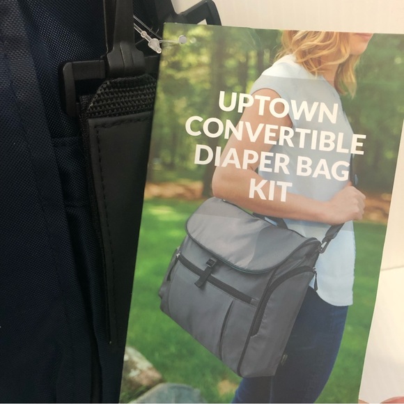 Gemline Uptown Navy Blue Convertible Diaper Bag - Picture 9 of 16